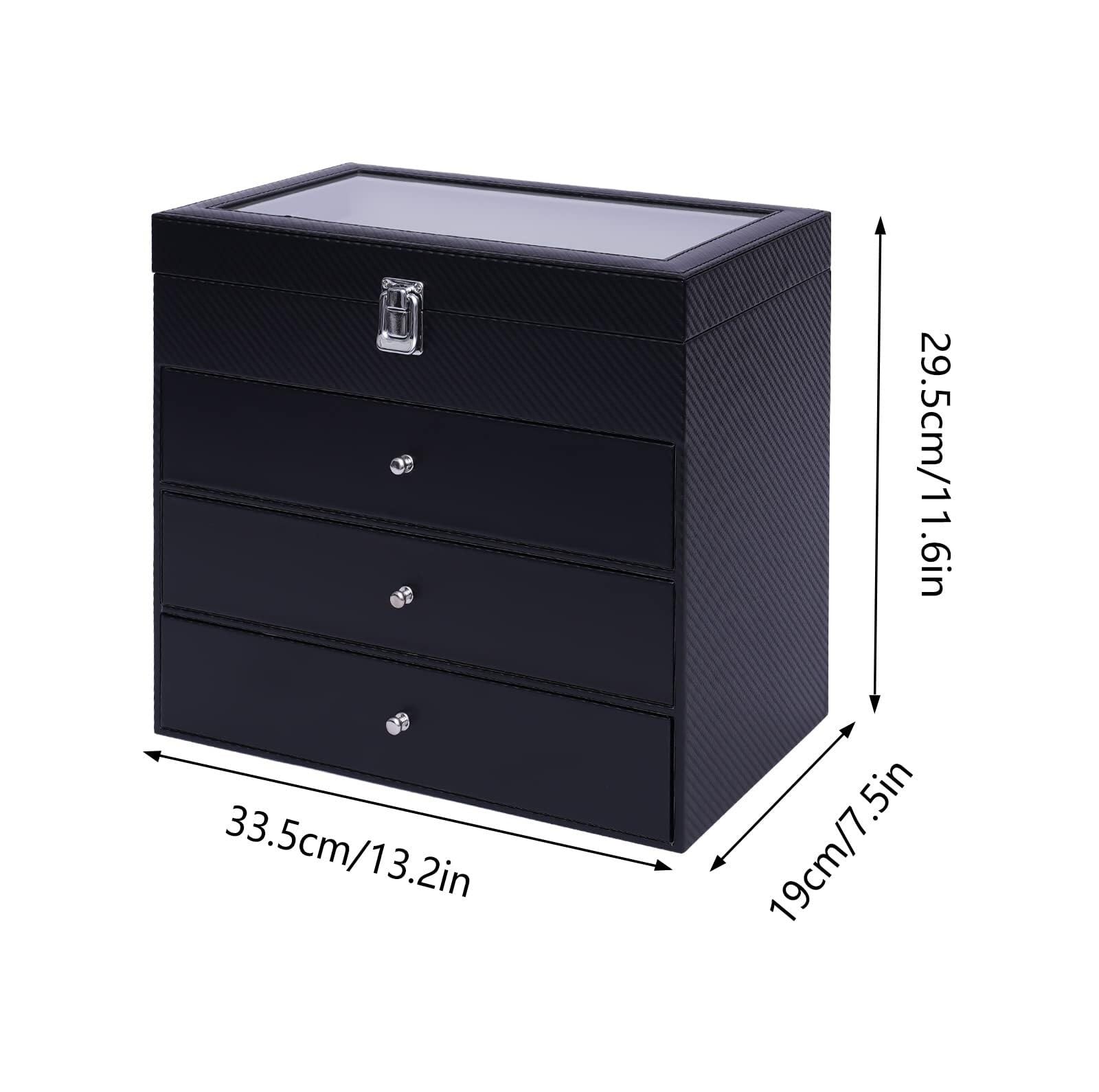Sonnenbrillen Aufbewahrung 4-lagige Sonnenbrillen-Organizer-Box, Brillen-Aufbewahrungsbox, Display Brillenaufbewahrung