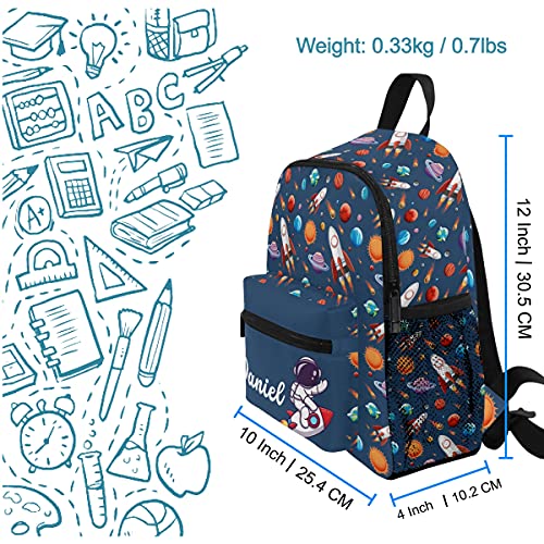 Emelivor Custom Space Kids Preschool Backpack Toddler Boy Girl School Bag for Children Personalized Camping Galaxy Bookbag with Chest Strap3
