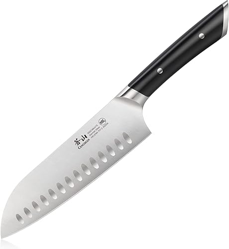 Miniatura 1 de Cangshan HELENA Serie Acero Alemán Forjado 7" Cuchillo Santoku (negro)
