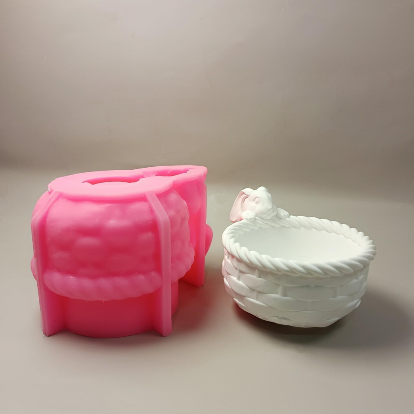 Moules en silicone 3D en forme de lapins pour la fabrication de savon, béton, argile, chocolat, fondant
