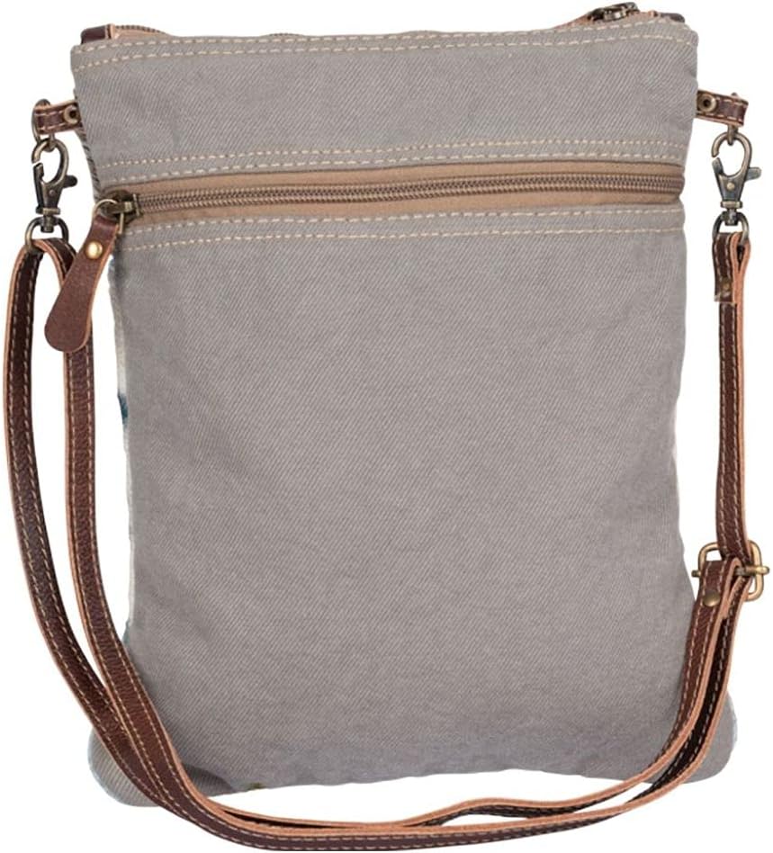 Myra Bag Aztec Purse for Women - Canvas Bag with Real Leather Detailing, Boho Handbags for Women, Cute Western Purse