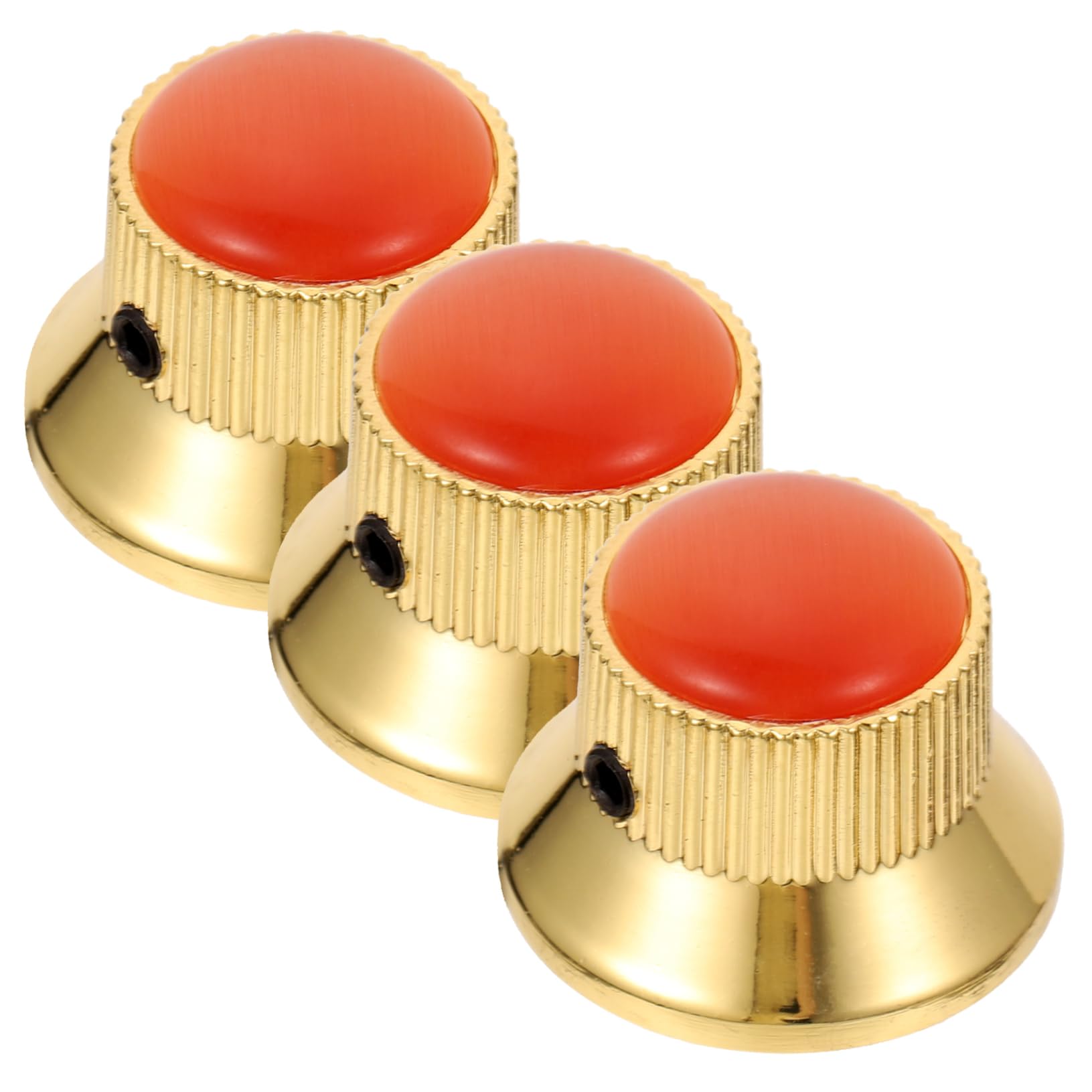 Abaodam Guitar Volume Tone Knobs Gold Knob Red Stone Bass Guitar Easy Install Volume for