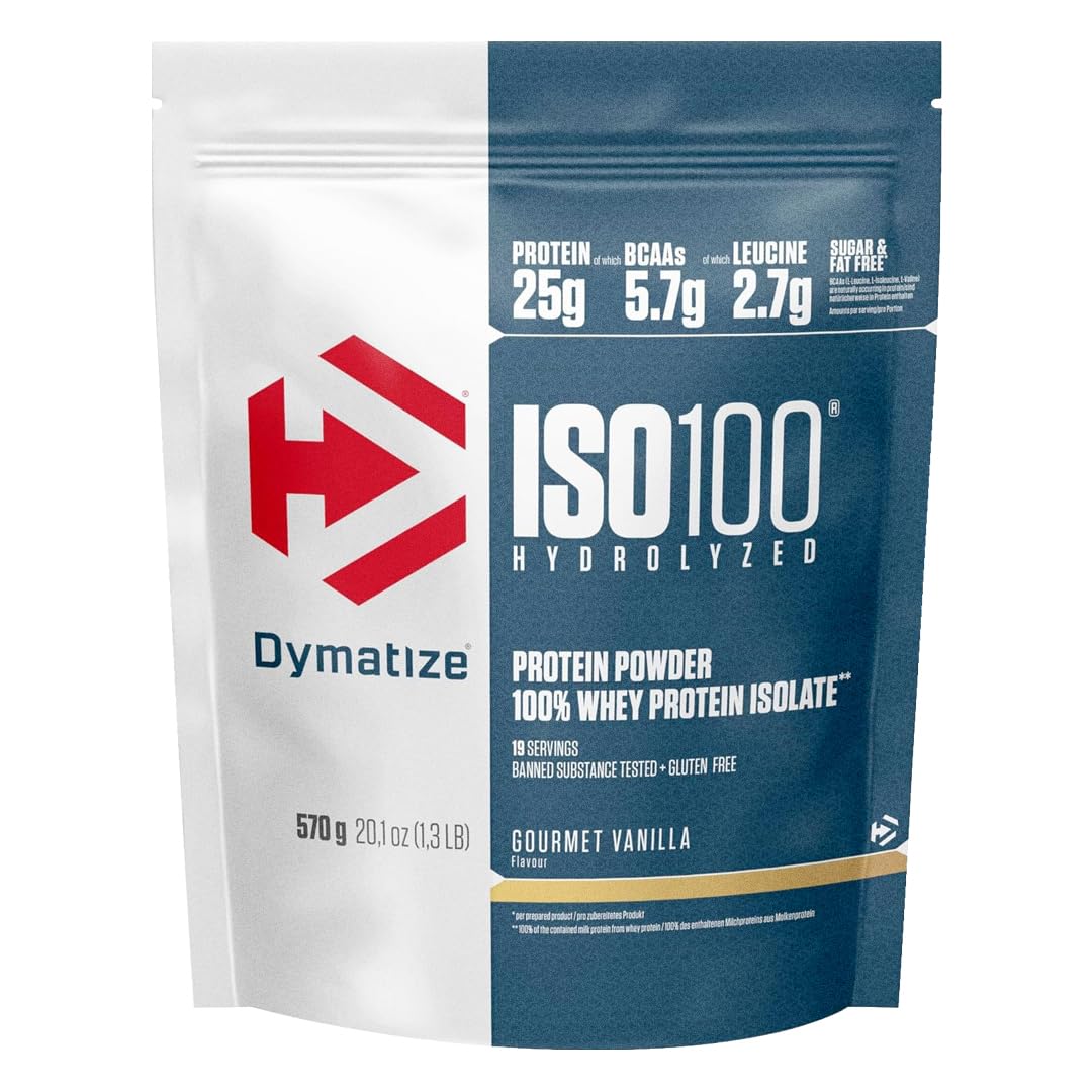 Dymatize ISO 100 Hydrolyzed Gourmet Vanilla 570g - Whey Protein Hydrolysate + Isolat Pulver