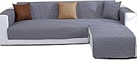 Vista 16 de Funda de sofá de doble cara en forma de L, juego de fundas para sofá seccional, fundas para sofás, sofás, fundas protectoras de muebles seccionales