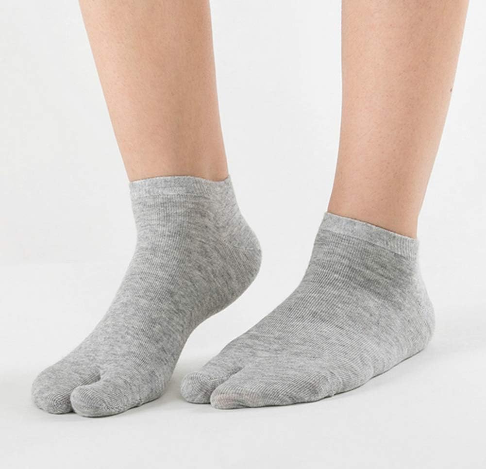 UBUMO Women's Solid 2 Toe Flip Flop Tabi Socks Geta Ankle Cotton 5/6 Pairs - Image 3