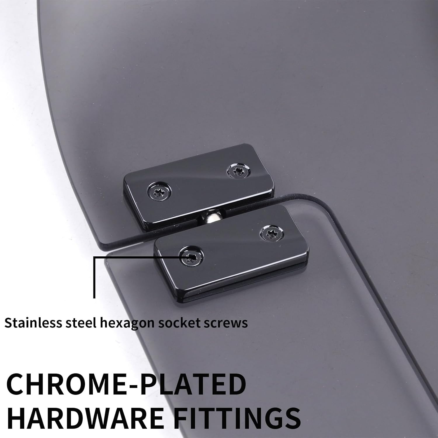 Panical Motorcycle for Honda Goldwing GL1800 F6B 2018-2026 Accessories Adjustable Wide Wind Deflector Side Windshield Fairing Air Gold Wing GL 1800 PMMA (Grey + Black Hardware)