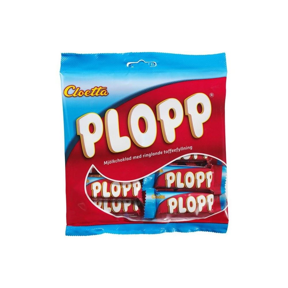 Cloetta Plopp - Milk Chocolate Bites with Soft Toffee Filling (158g) - Pack of 2