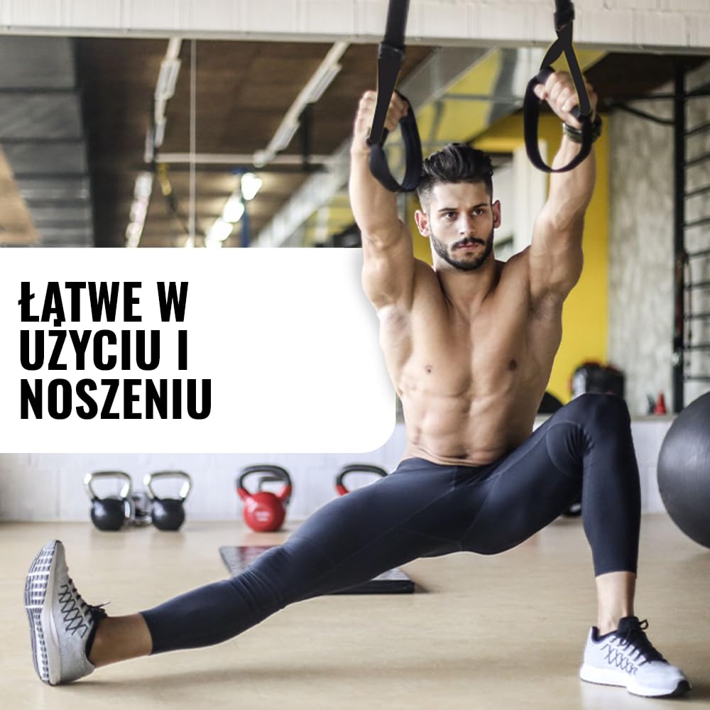 Trx, Regulowane paski wielofunkcyjne, Linki do treningu w podwieszeniu, Trenażer taśmowy, Kalistenika, Fitness, CrossFit, Pompki
