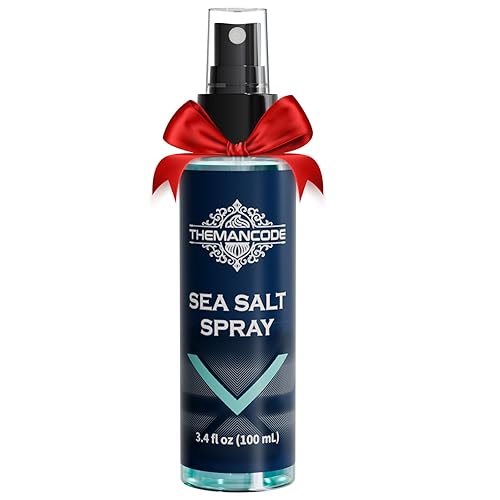 Spray de sal marina para hombres, esenciales de viaje, esenciales para vacaciones en la playa, laca texturizadora para cabello playero de tamaño de