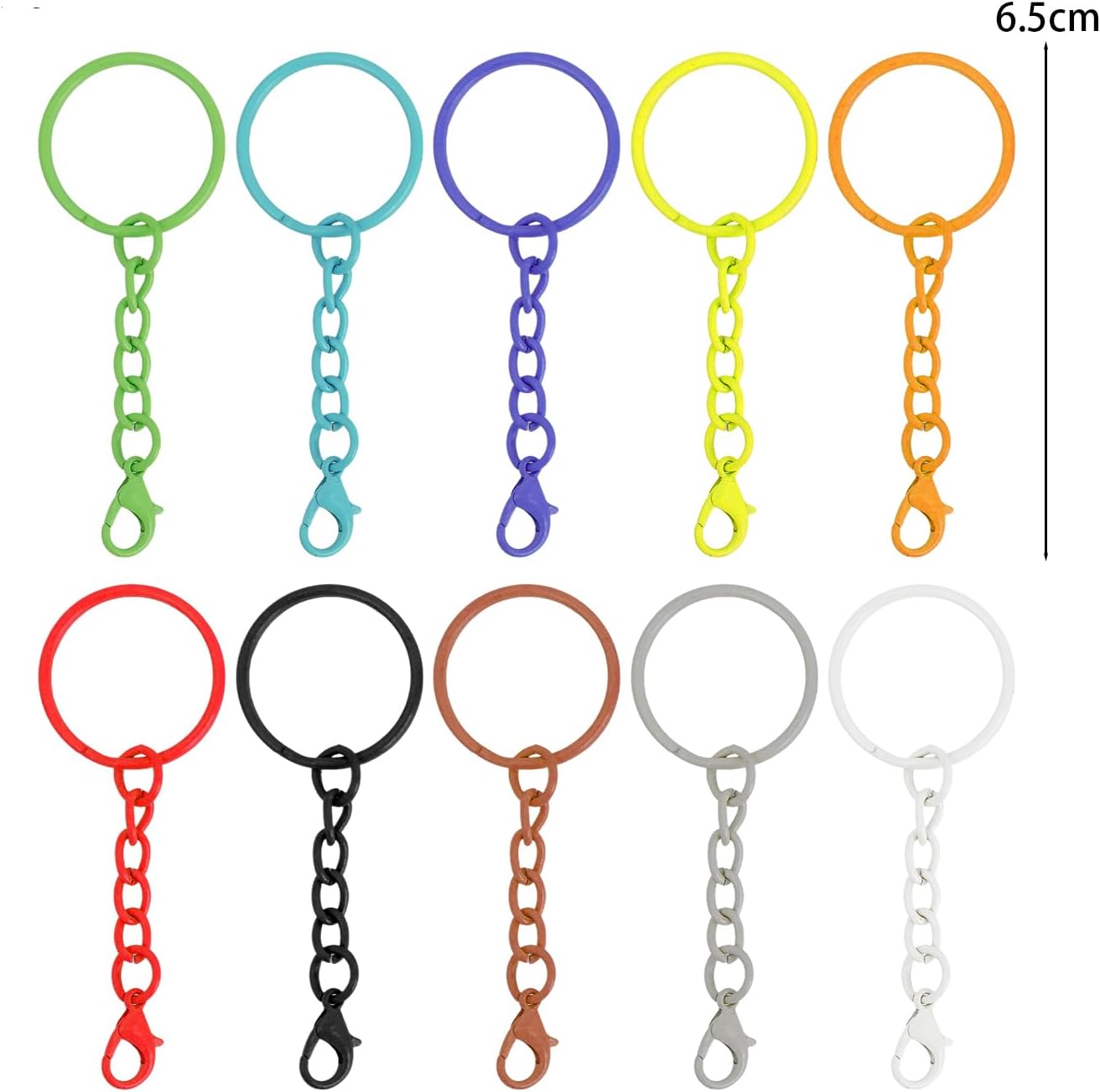 Bulk Keychains for Women, Cute Keychain Colorful Keyrings Random Color image 2