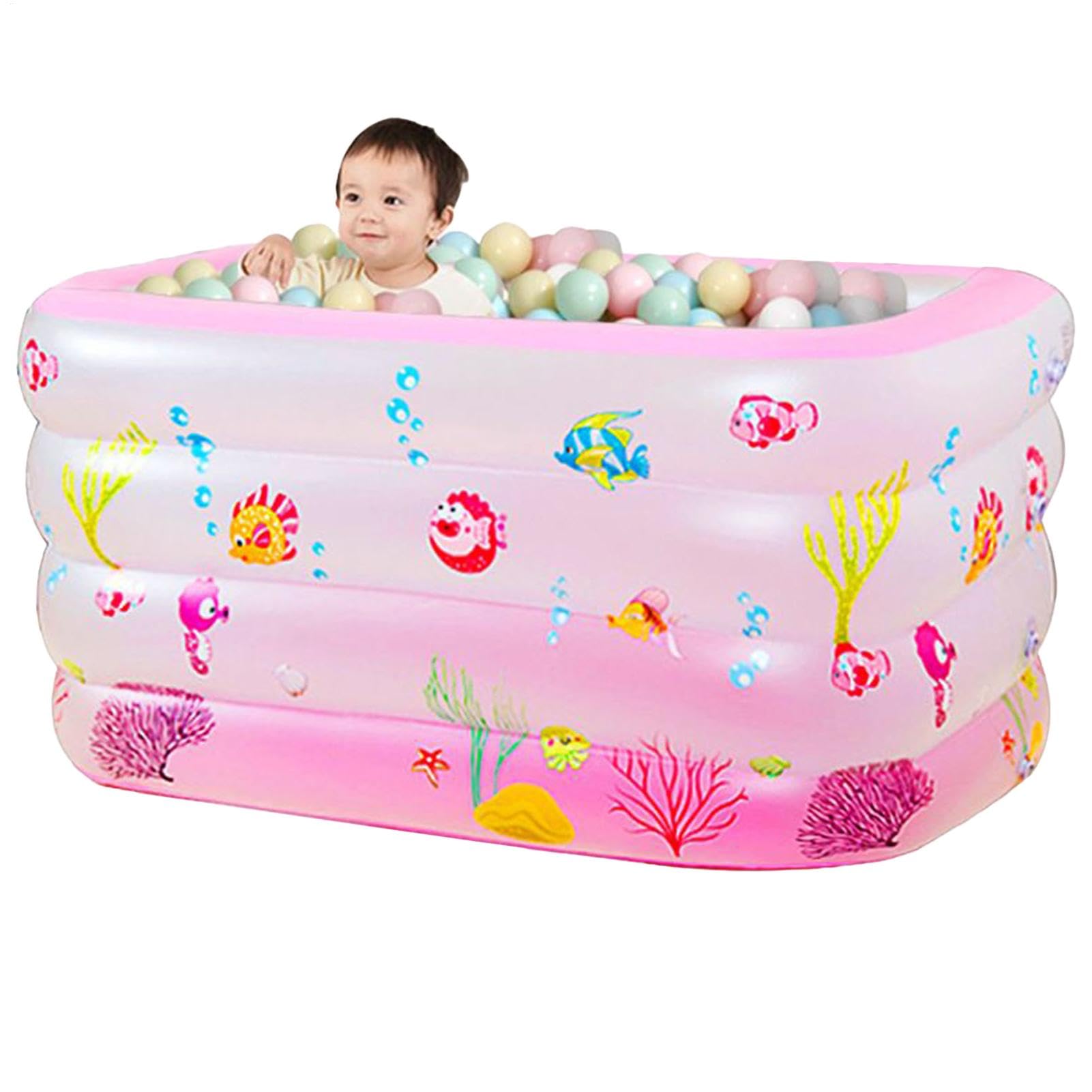 Pataugeoire Gonflable pour Les Tout-Petits Protection facilité de Rangement
