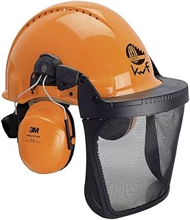 3M G3000MOR31V5B 3M0315B Forstschutzhelm G3000M mit Gehörschutz H31P3E und Visier, Orange