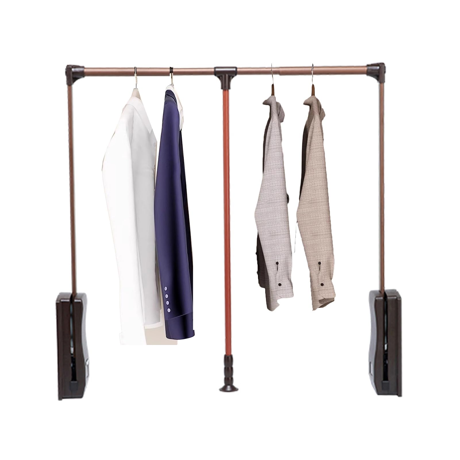 Barre de penderie réglable 15 kg pour l'organisation de dressing modulable