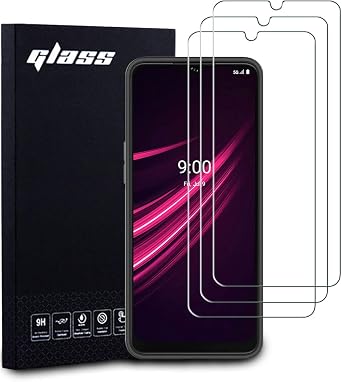 Douglass Screen Protector for T-Mobile Revvl V+ 5G Tempered Glass 3 Pack | Full Coverage, Anti-Scratch, High Transparency, Anti-fingerprint, Bubble-Free, Tempered Glass