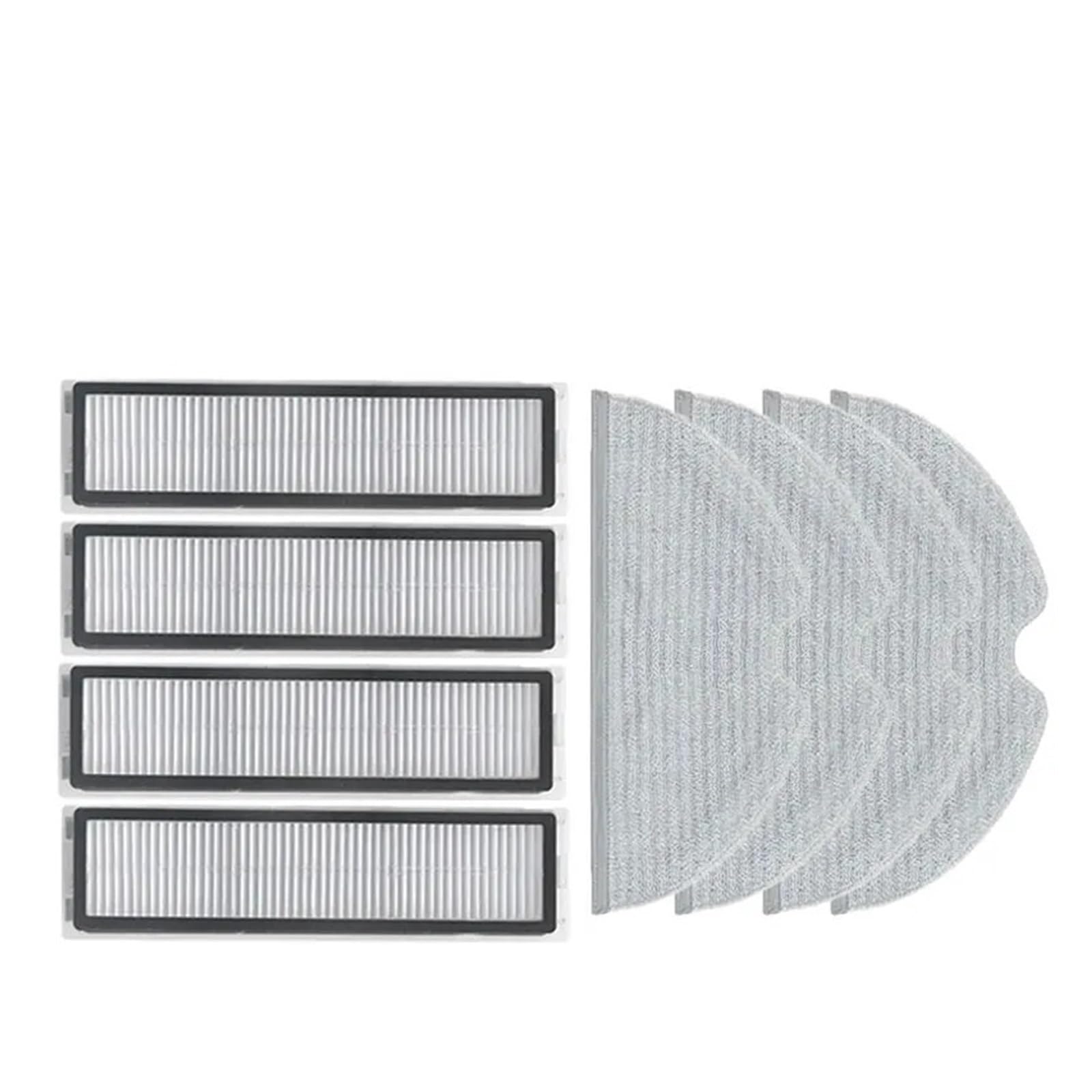 LIANPENGBU Accessories For D9 / D9Max /Trouver LDS Finder Robot Vacuum Roller Side Brush Mop Filter water tankSpare Part(8pcs)