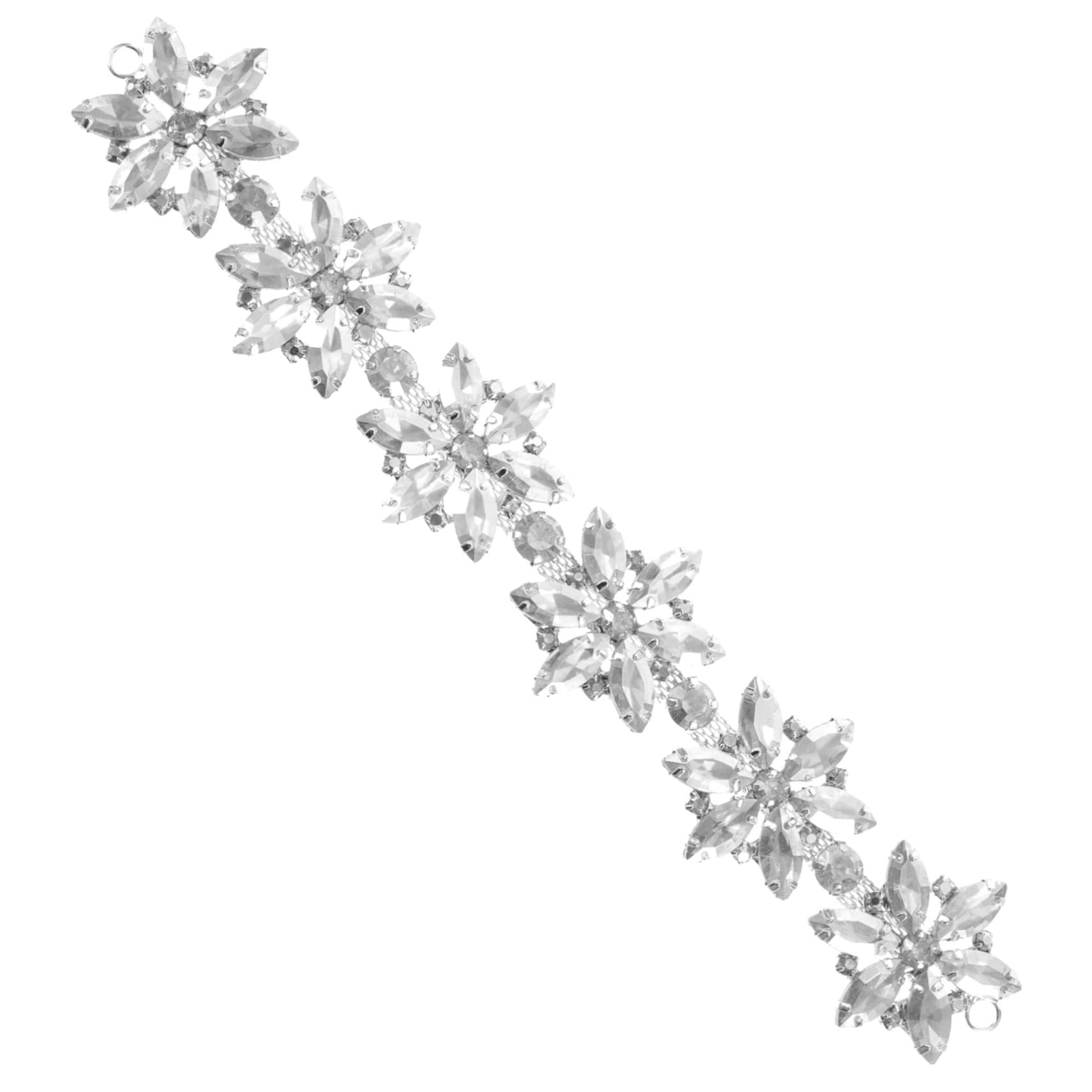 NUOBESTY 5stücke Glass Rhinestone Applique Blüten Patch Für Hochzeitsgürtel Und Accessoires Dekorative Strass-applikationen Für Brautkleider Schuhe Und Taschen Teiliges