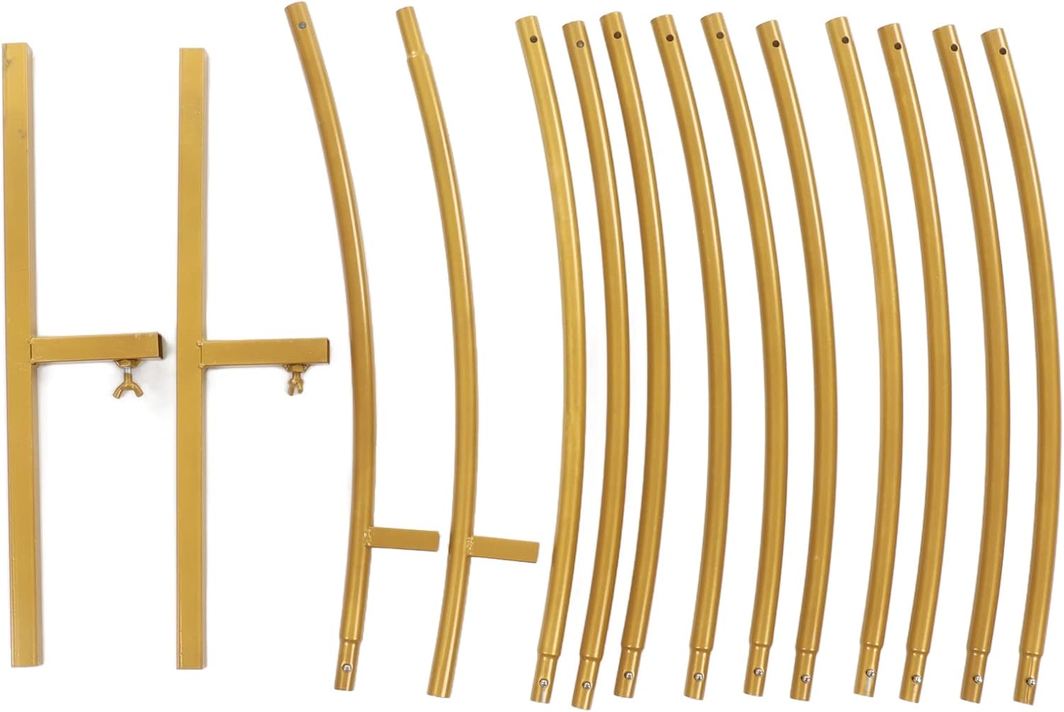 Round Backdrop Stand Iron Circle Wedding Arch Stand for Valentine's Day Wedding Birthday Christmas Decoration 6.7ft Gold