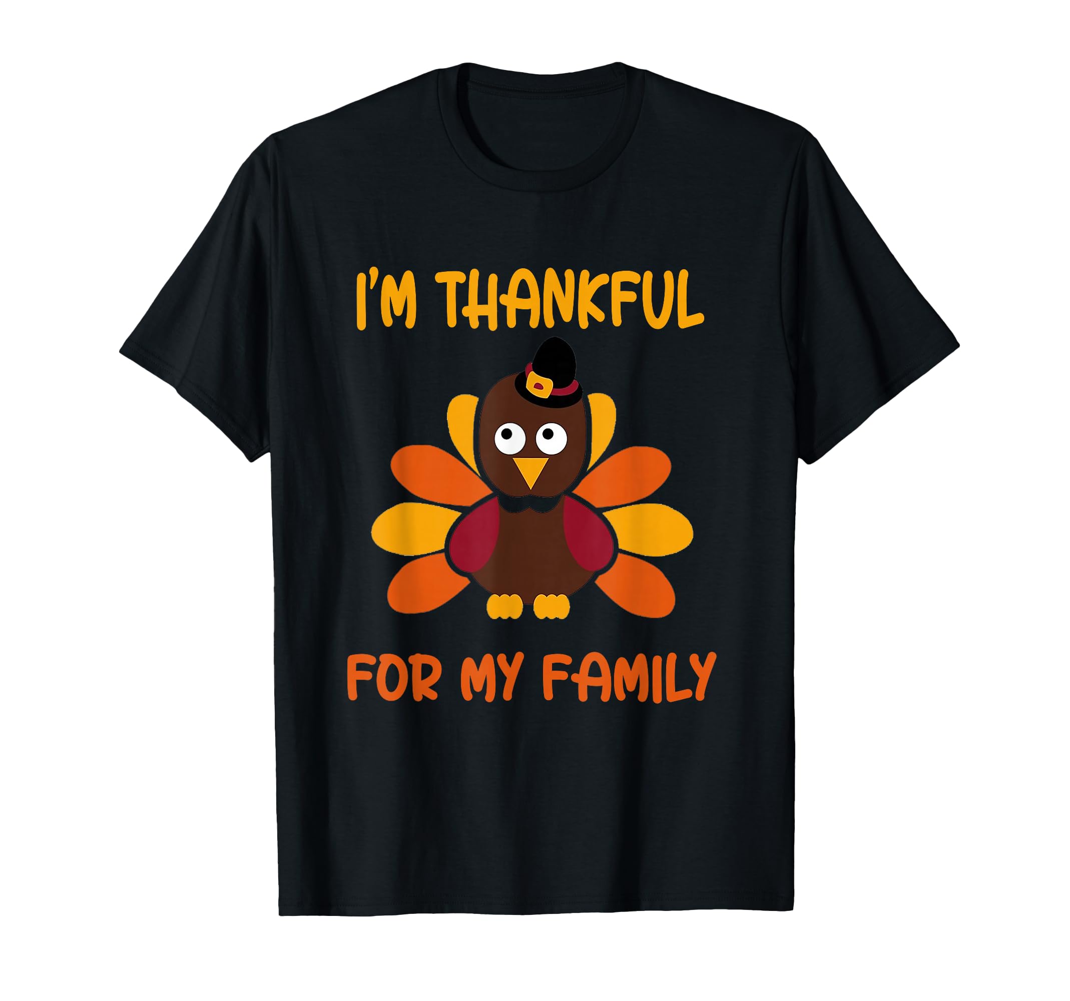 thankful for my family turkey thanksgiving turkey Lovers T-Shirt