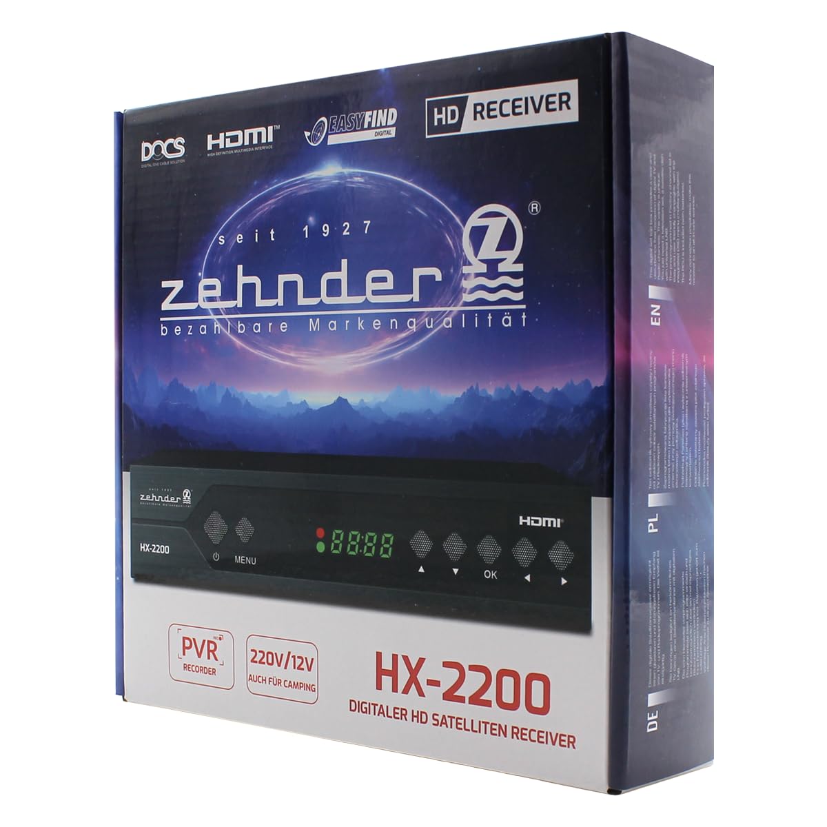 Zehnder HX 2200 Sat Receiver HD fähig Full HD Digital Sat-Receiver HDMI