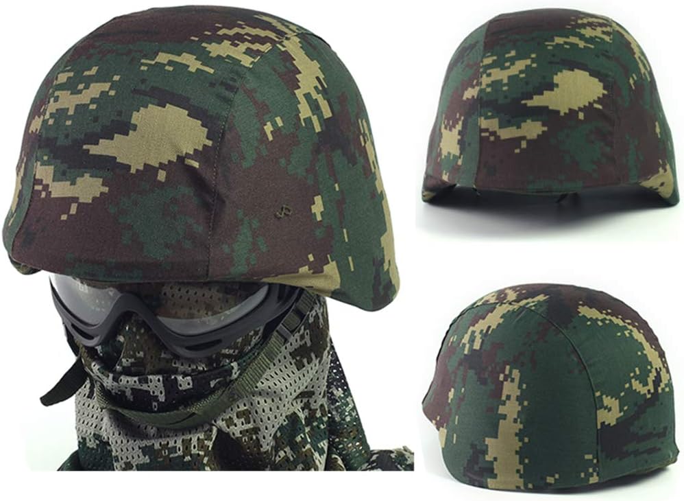 WTZWY Tactical M88 Helmet Cover Multi Colors, Digital Camouflage Cloth Sports al Aire Libre Airsoft Woodland Hiking Hunting Helmet Accesorio (sin Casco)