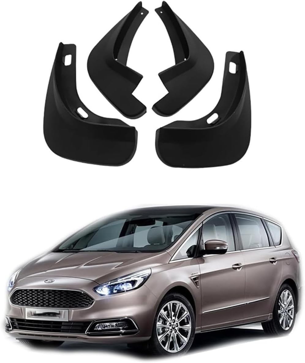 Car Mud Flaps Mudguard for S-MAX 2005-2013 Front and Rear Mudflaps Splash Guards Heavy Duty Flares 4-PC Auto Accessories,Send 1 Car Wash Towel