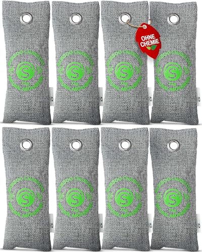 8x Aktivkohlebeutel für Schuhe & Sport – Schuhgeruch entfernen bei Schweißfüßen & Feuchtigkeit – Geruchsneutralisierer, Schuhtrockner, Schuh Deo – nachhaltig & geruchlos