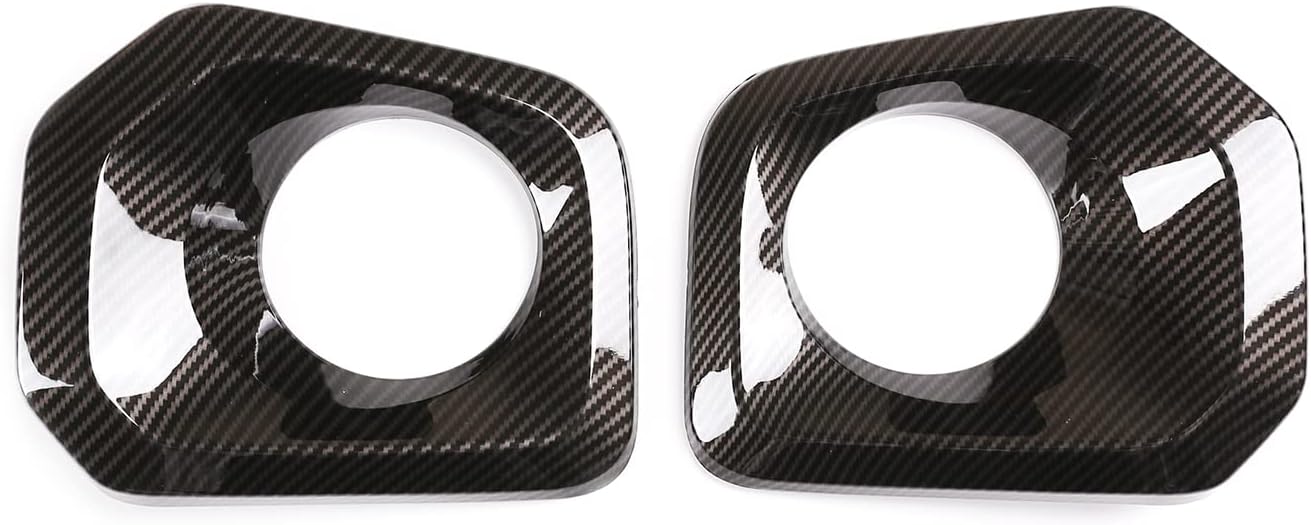 Car Front Fog Light Cover Trim Fit for Toyota Tacoma 2016 2017 2018 2019 2020 2021 2022 2023, ABS Car Front Bumper Fog Light Lamp Cover Trim Molding Protection Accessories (Carbon Fiber Cover)