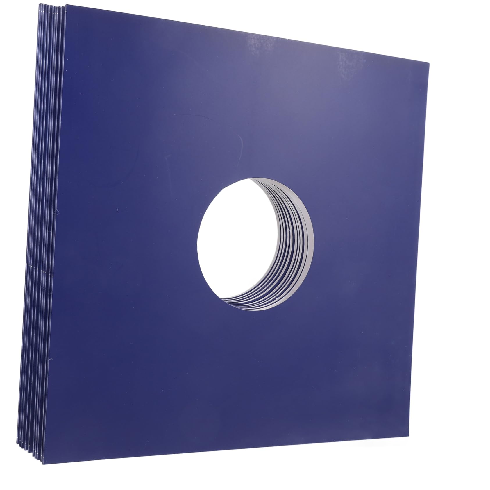 TOYANDONA Custodia Giacca per Vinile 12 Pollici in Carta Kraft Blu, Set da 10 Pezzi, Custodia Protettiva per Dischi Long Play Facile da Usare e Antipolvere per Collezioni Rock