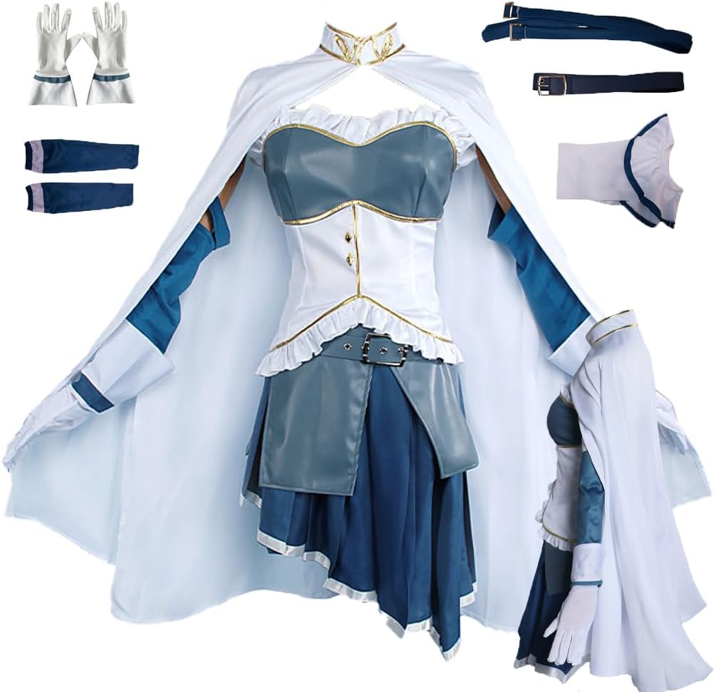 Miki Sayaka Costume Outfit Blue Suit Party Dress Women