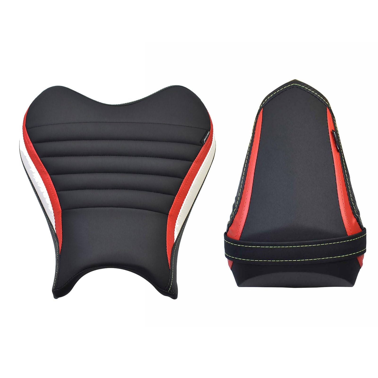 Midimttop Touring Soft Leather Front Driver Rear Passenger Seat Cushion Seat Pad Rear Pillion Seat fit for Ya-ma-ha YZF-R7 YZFR7 YZF R7 Accessories 2021 2022 2023 (Front+Rear Seat-Red)