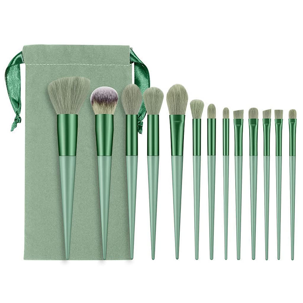 Juego Completo de brochas de Maquillaje, brocha de Viaje, Modelo portátil de Alto Nivel de Apariencia, brocha for Rubor de Pelo Suave(Blue,White)