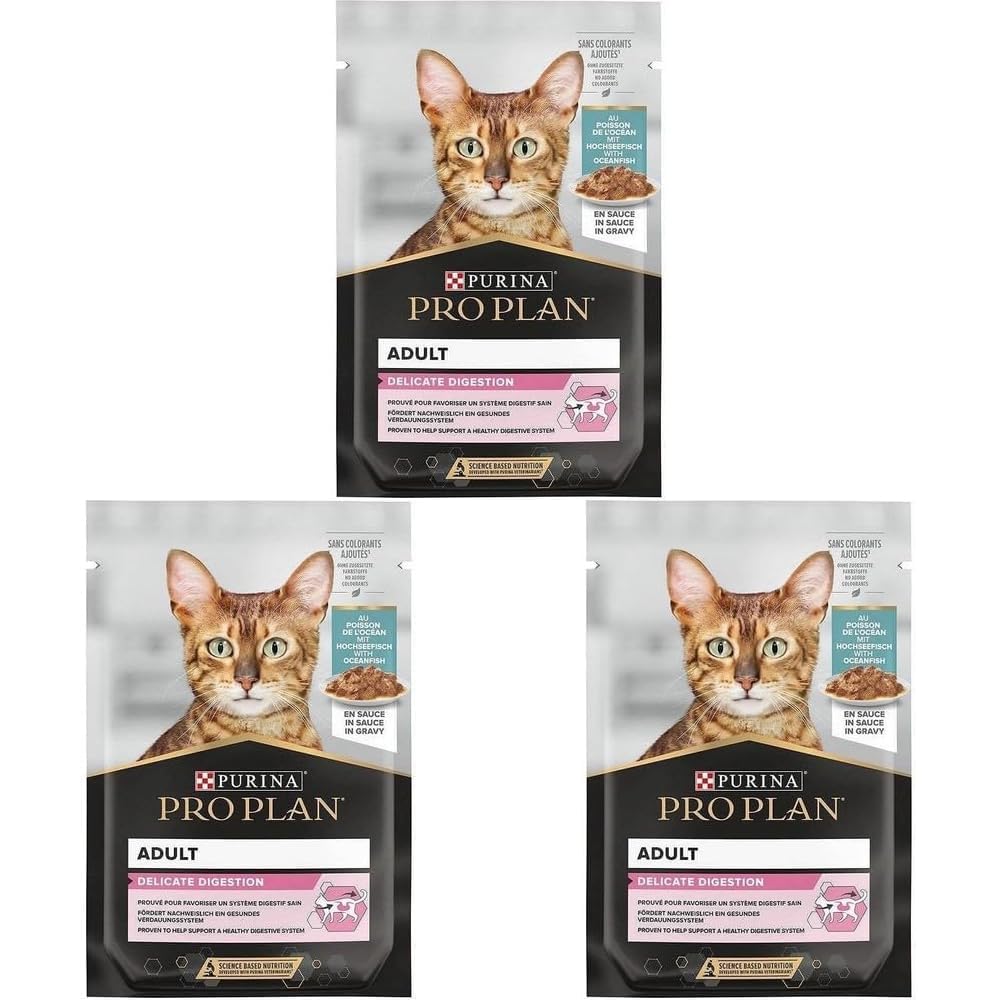 Pro Plan Pouch Okyanus Balıklı Yetişkin Kedi Konservesi 85gr (3 paketi)