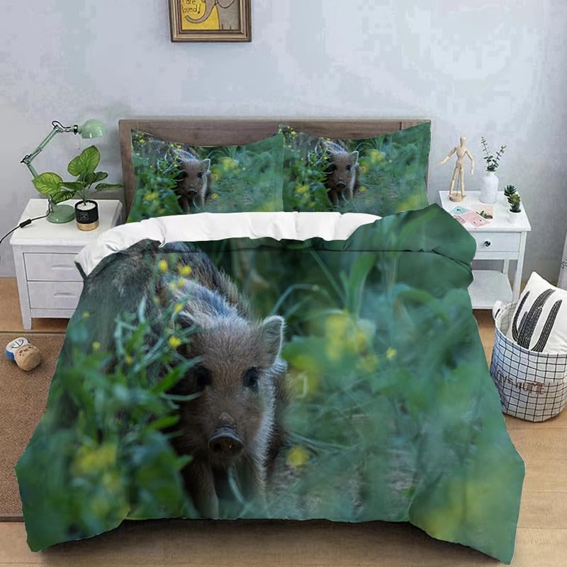 Funda nórdica de jabalí para cama 90 en microfibra suave de 155x220 cm