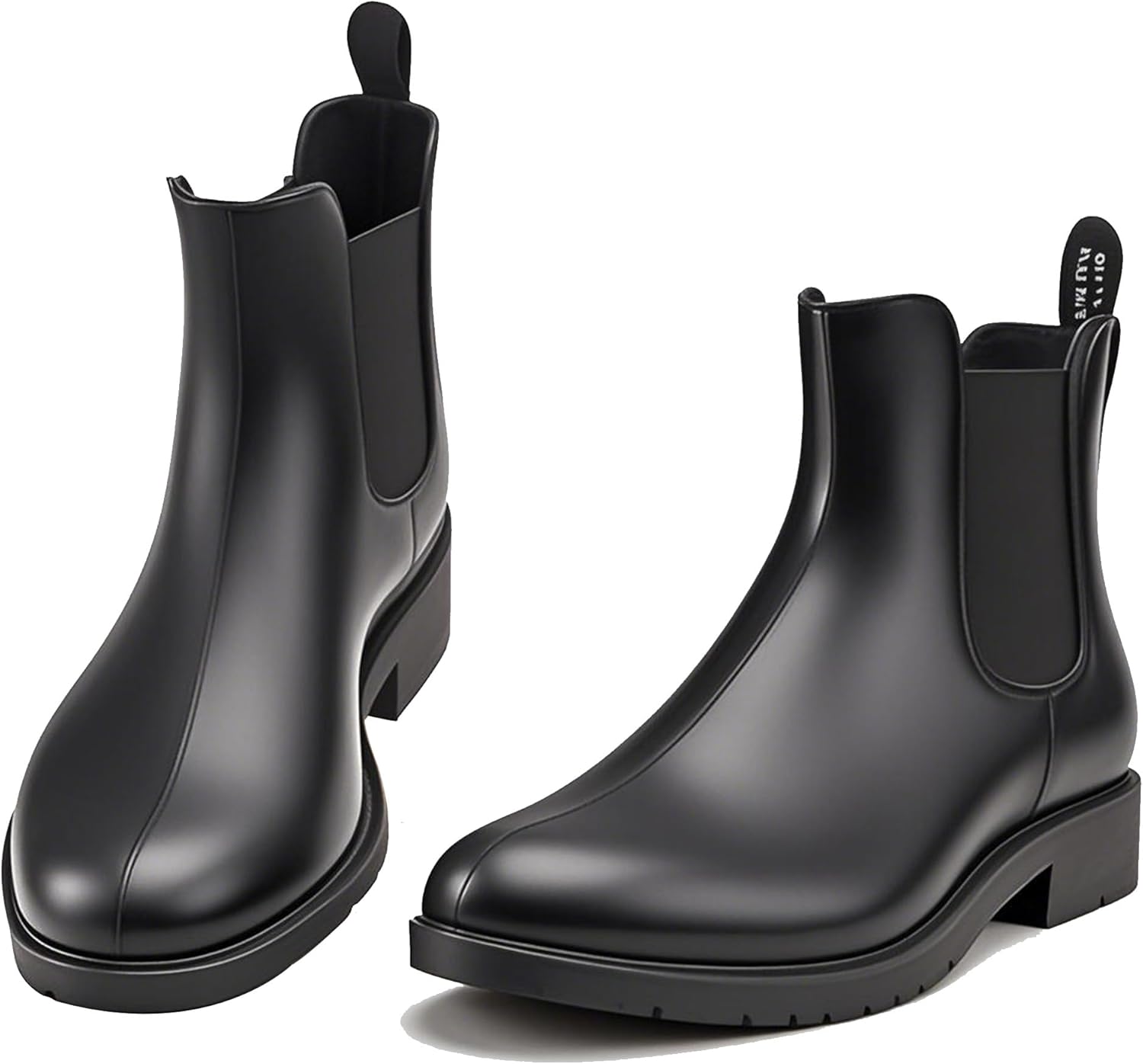 Ankle Rain Boots for Women, Elastic Slip-On Waterproof Chelsea Boots with Anti-Slip Rubber Sole, Lightweight Short Rain Boots