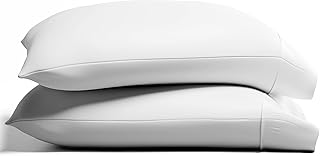 Texas Linen Co. Organic Cotton Percale Pillowcases, Set of 2