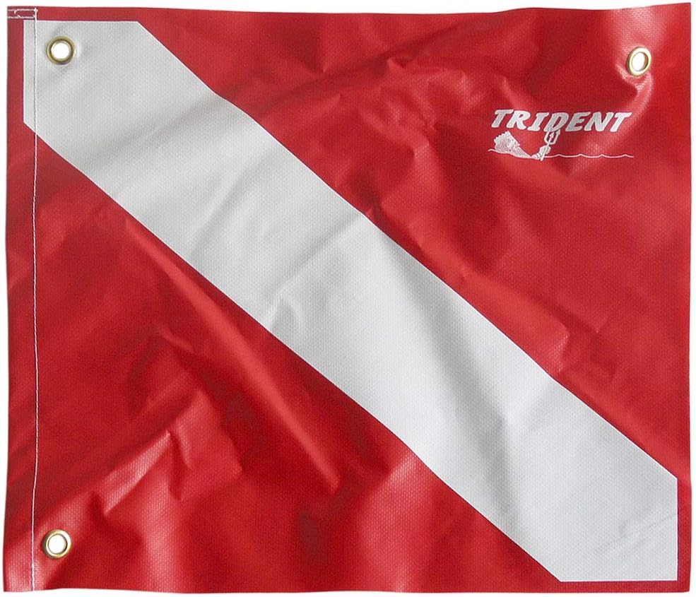 Aqua Heavy-Duty Poly Coated Nylon Dive Flag, 14" x 16"