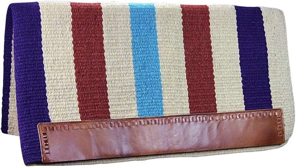 Horse Western Ranch Sottosella/Coperta da sella Western in lana neozelandese con imbottitura in lana con sensore Flex (personalizzazione disponibile) MQ46 (36" x 40")