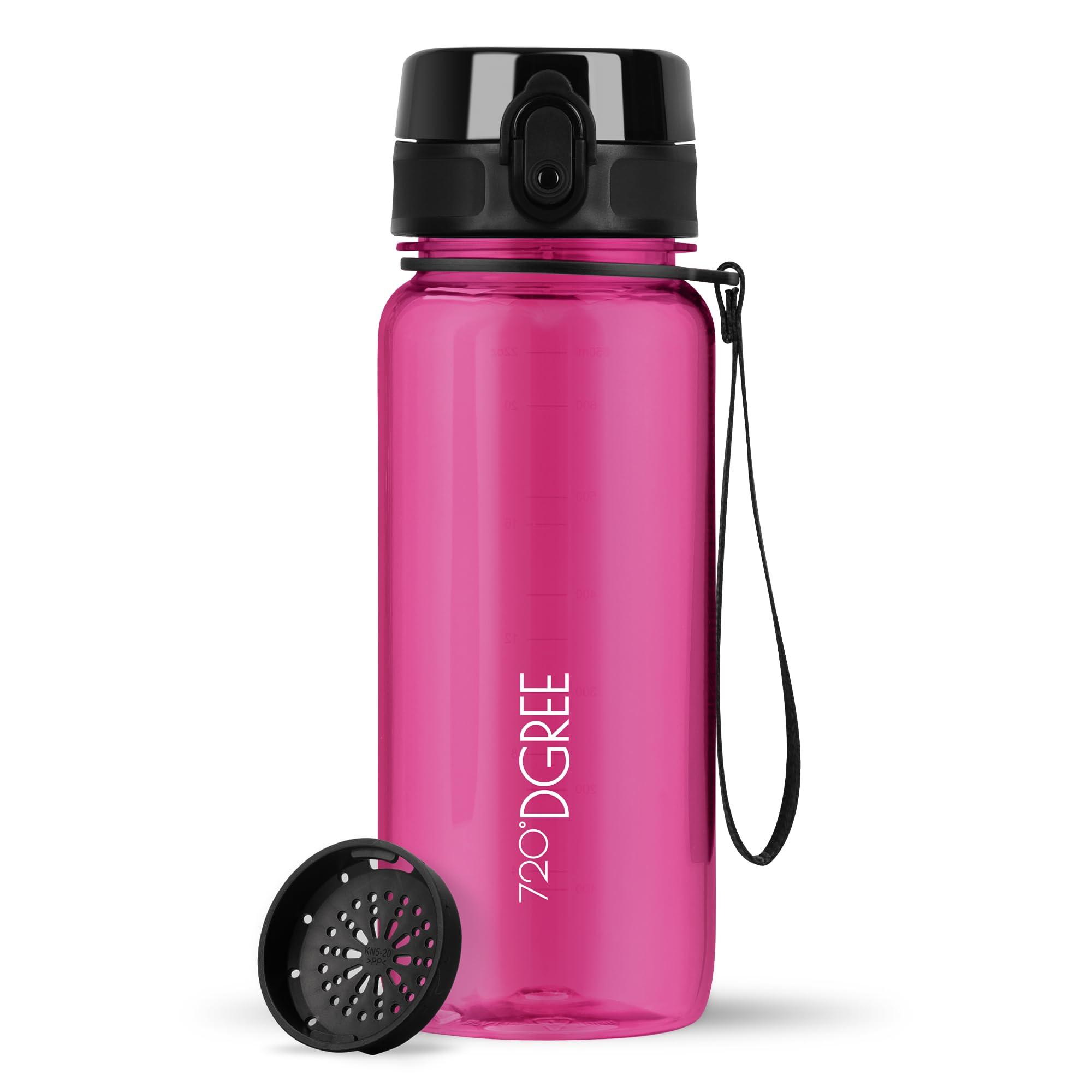 720°DGREE Botella Agua 1 Litro “uberBottle“ - Tamiz-Fruta, softTouch - Sin BPA, Prueba de Fugas, Reutilizable - Cantimplora, Water Bottle ideal para Deporte, Fitness, Gimnasio, Senderismo, Ciclismo — view 17