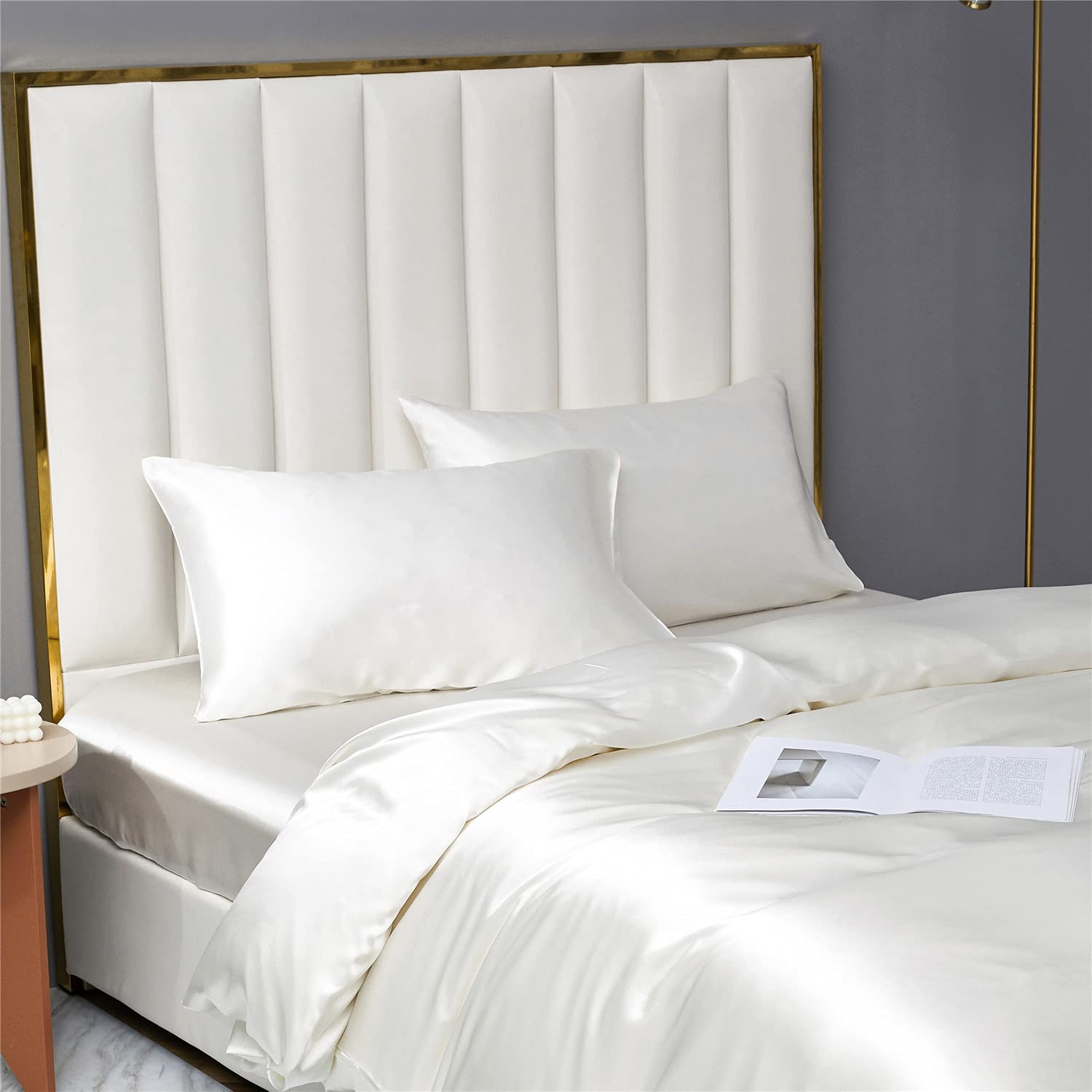 Set Biancheria Letto Singolo In Raso Di Seta - Copripiumino Con Federa | NORCH