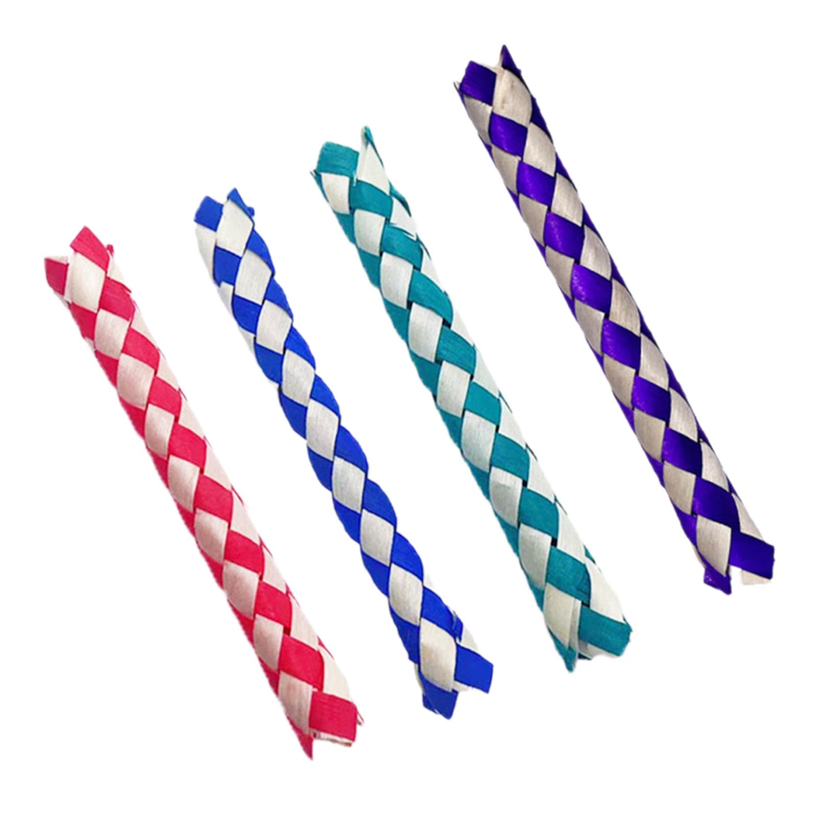 12PCS Wooden Novelty Prank Tubes | Assorted Color Woven Gag Props for Events, Gift Bags & Party Activities