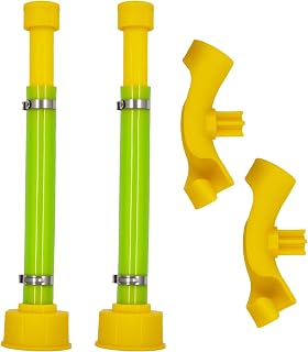 2 PCS 11.75" Gas Can Spout Replacement with Hose Bender, Compatible with Midwest & Scepter Fuel Cans, Fits 1/2/5/10 Gallon Jugs with 1.75"-1.8" Threads, Leak-Proof PVC Nozzle with Patented Design