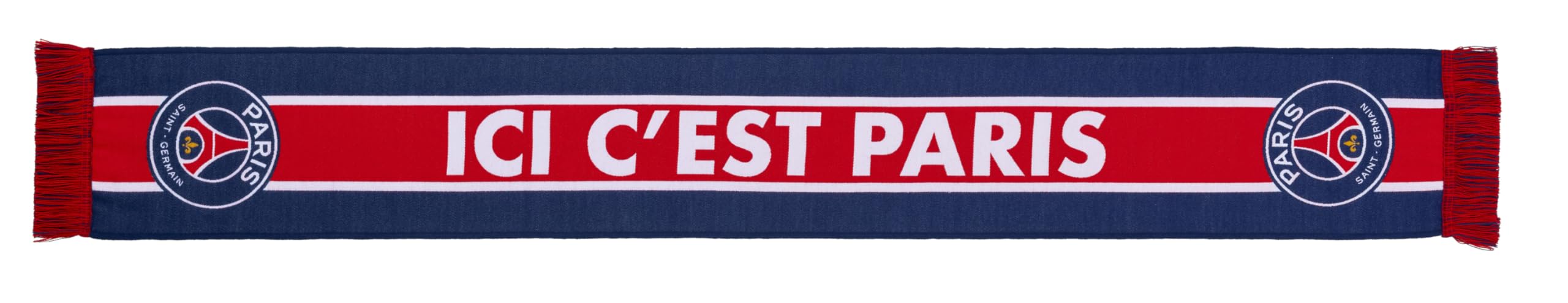 PSG Szalik z oficjalnej kolekcji Paris Saint-GerMAIN - Rozmiar 140 cm, Niebieski, 140
