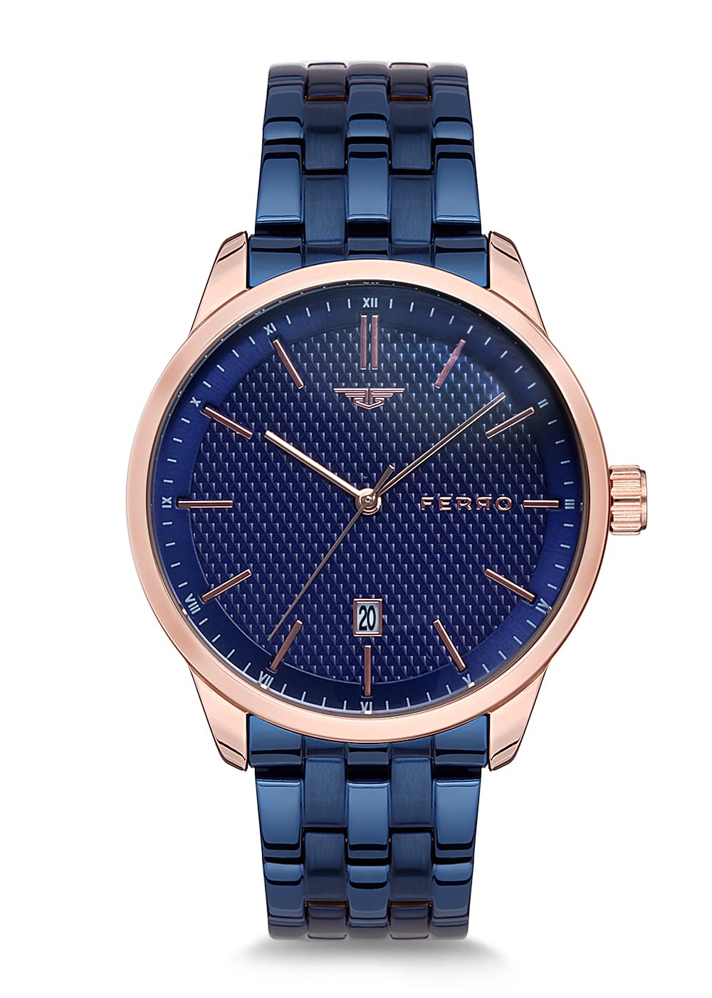 Ferro Lucca Analog Blue Dial Mens Watch-F1974A-958-T (B09RPQTXQW) Amazon Price History, Amazon Price Tracker