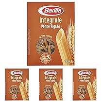 Barilla Pasta Penne Rigate Integrali, Pasta Corta di Semola Integrale di Grano Duro – 500 g (Confezione da 4)