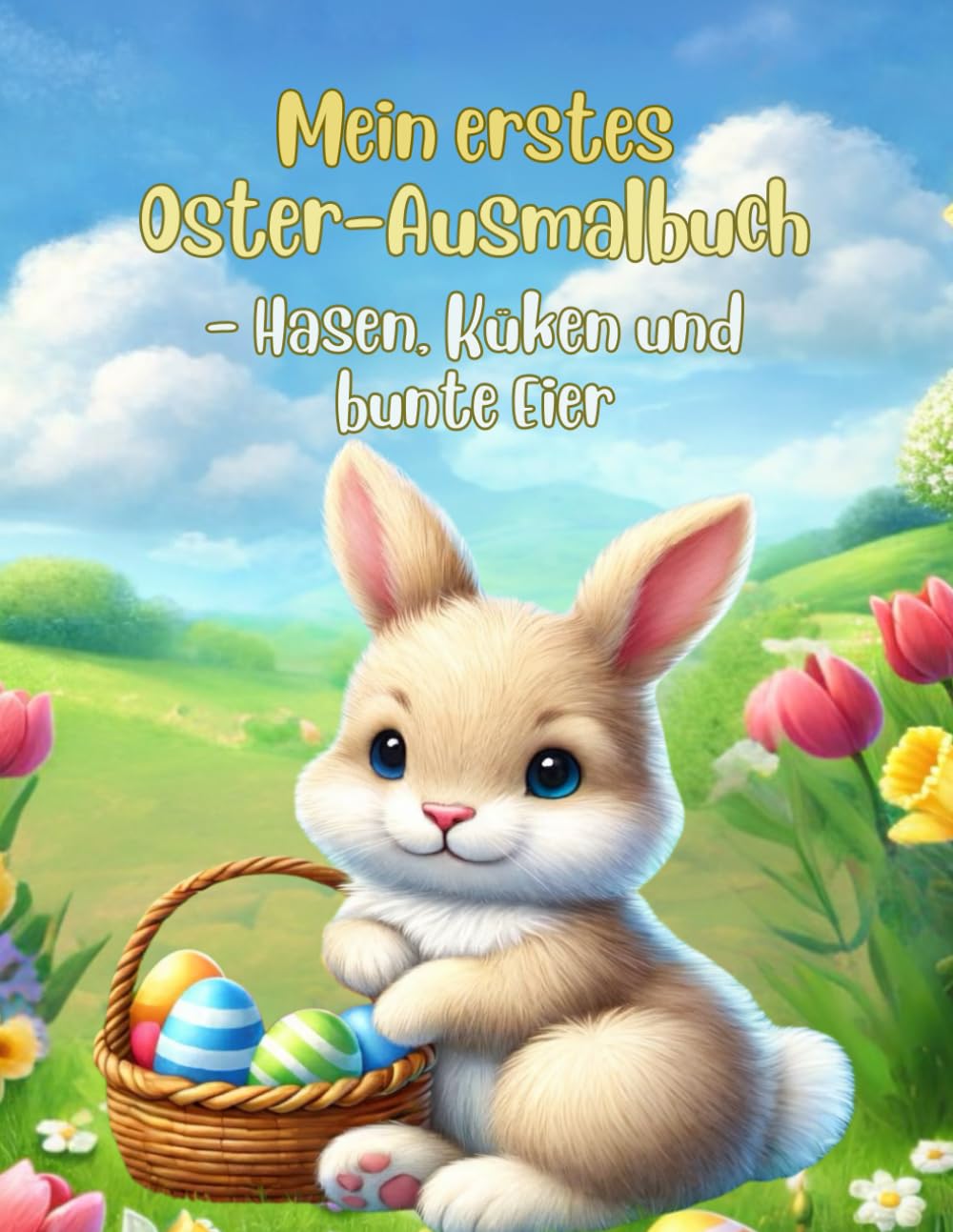 Mein erstes Oster-Ausmalbuch – Hasen, Küken und bunte Eier: Malspaß für Kinder von 1-3 Jahren