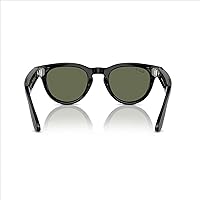 Vista 9 de Ray-Ban - Meta Smart Glasses - Headliner - Shiny Black G15 Green Polarized
