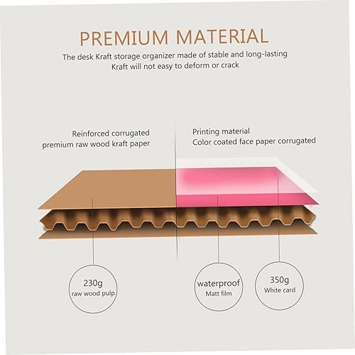 Miniatura 3 de Operitacx Caja de archivo de 5 piezas, organizador de archivos de acordeón, organizador de papel, soporte de revista, organizador de carpetas de