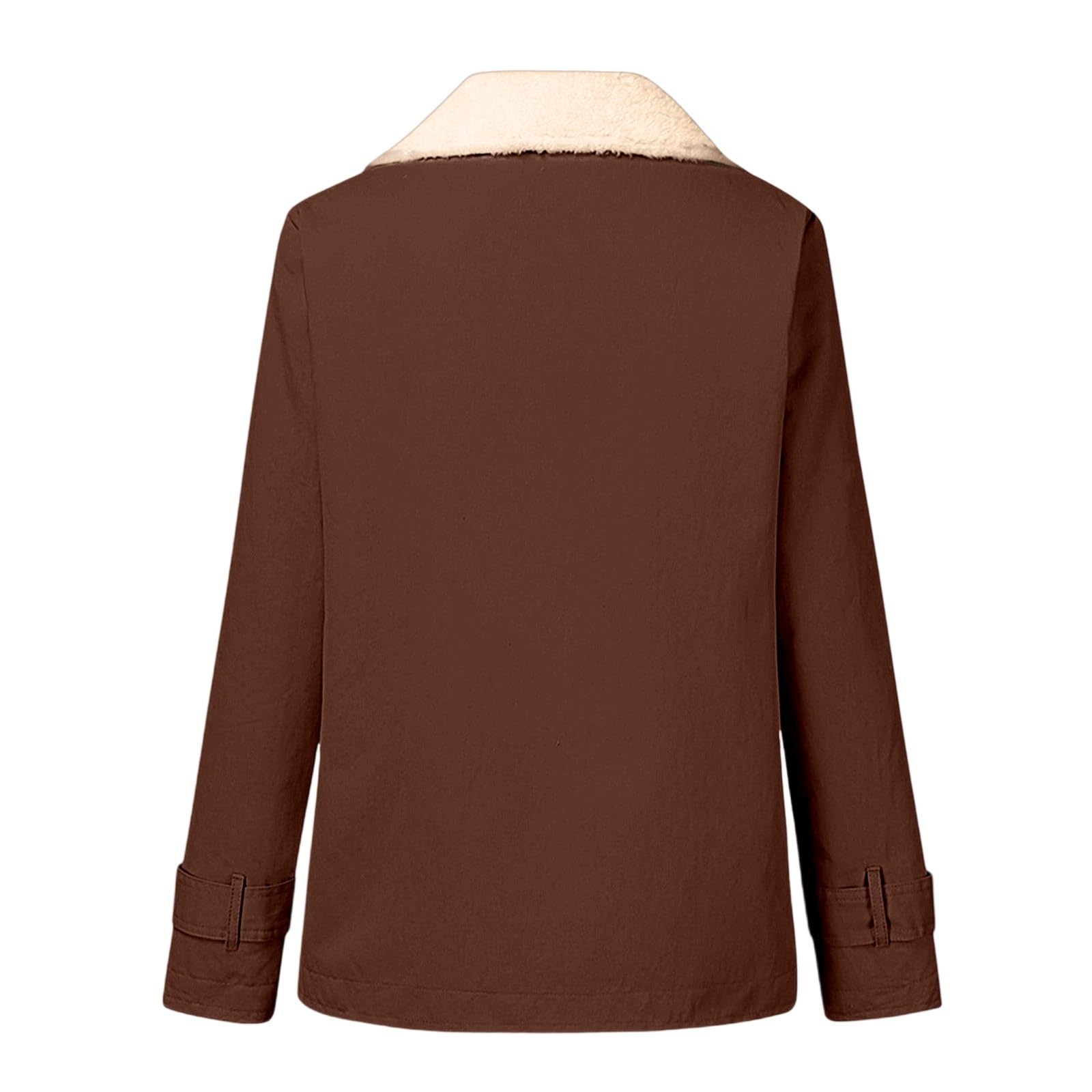 Generisch Langärmlige Fleecejacke für Damen als mittellange Winterbekleidung mit lässigem Komfort