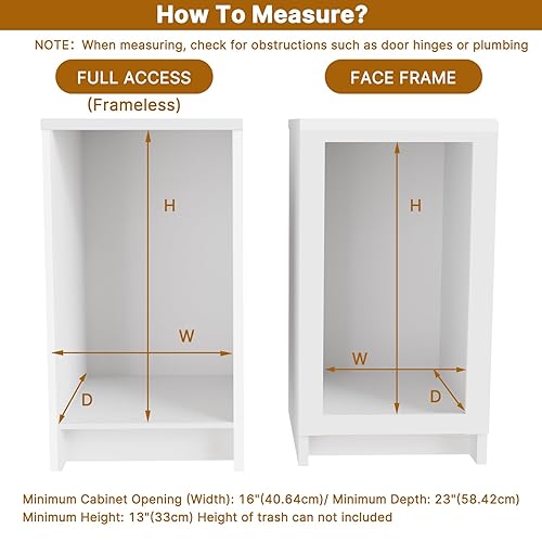 Miniatura 3 de Cubo de basura extraíble doble de 80 cuartos de galón debajo del gabinete con toboganes de cierre suave, bote de basura resistente debajo del