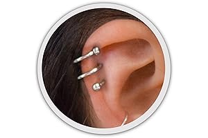 Sparkling Ear Decor with Spiral Helix CZ Twist Embellishments